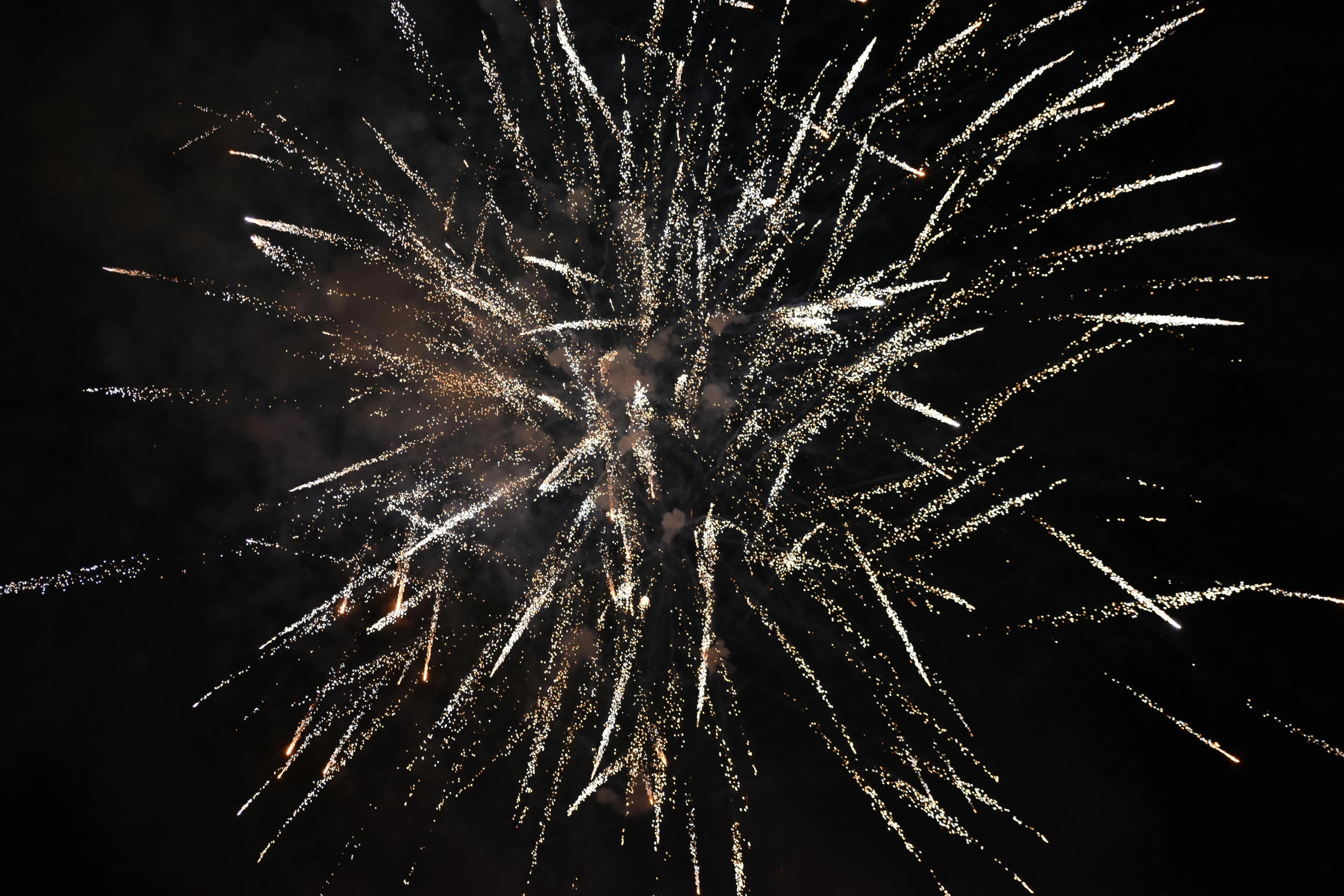 Garden vows in gold, a fireworks display for a weddings event